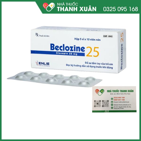 Beclozine 25 Thuốc điều trị tâm tâm thần phân liệt hiệu quả